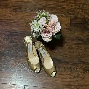 JIMMY CHOO ジミー チュー サンダル 36½ ゴールド ほぼ新品♡Jimmy Chooジミーチュウ♡サンダル♡36.5♡Anise75